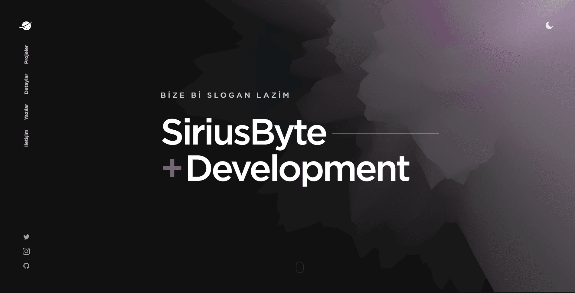 SiriusByte - Kendi firmamız için oluşturduğumuz taslak bir websitesi.